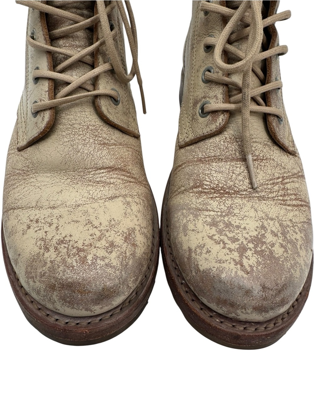 FRYE Veronica Flex Combat Lace-Up Leather Women Boots Rustic Tan 8.5B - Picture 3 of 8
